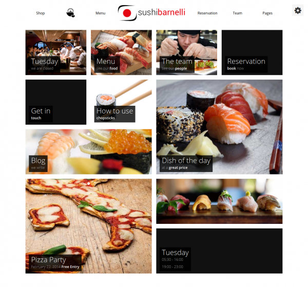 Mẫu website giới thiệu cho nhà hàng Sushi