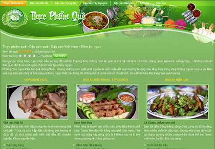 Thiết kế website thực phẩm